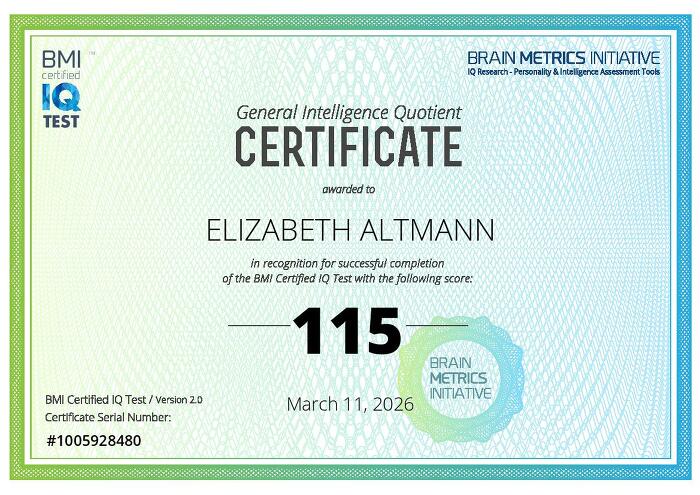 Your IQ assessment results are ready! | BMI Certified IQ Test